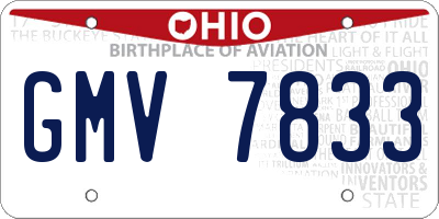 OH license plate GMV7833