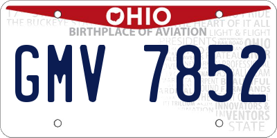 OH license plate GMV7852