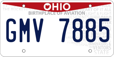 OH license plate GMV7885