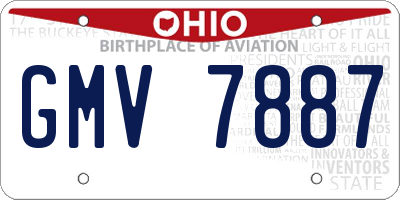 OH license plate GMV7887