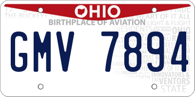 OH license plate GMV7894