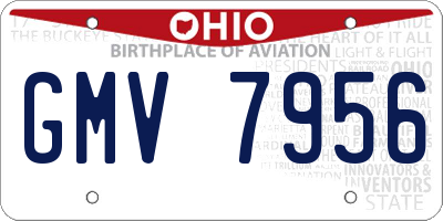 OH license plate GMV7956