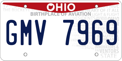 OH license plate GMV7969