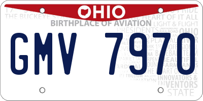 OH license plate GMV7970
