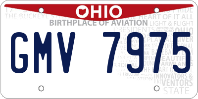 OH license plate GMV7975