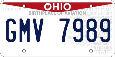OH license plate GMV7989