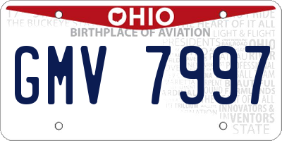 OH license plate GMV7997