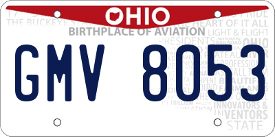 OH license plate GMV8053