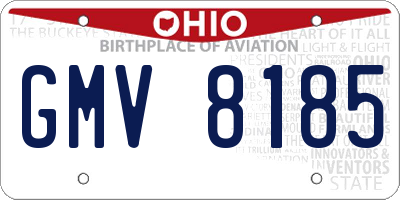 OH license plate GMV8185
