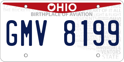 OH license plate GMV8199