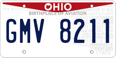 OH license plate GMV8211