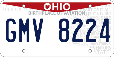 OH license plate GMV8224