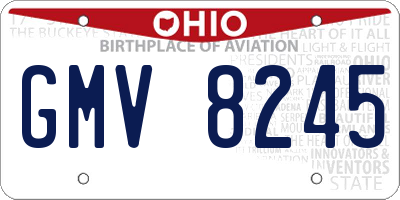 OH license plate GMV8245