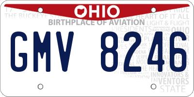 OH license plate GMV8246