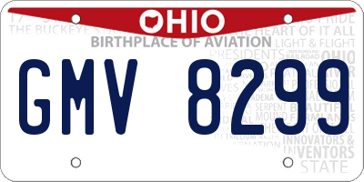 OH license plate GMV8299
