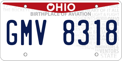 OH license plate GMV8318