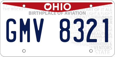 OH license plate GMV8321