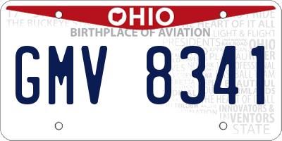OH license plate GMV8341