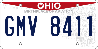 OH license plate GMV8411