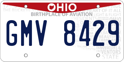 OH license plate GMV8429
