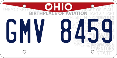 OH license plate GMV8459