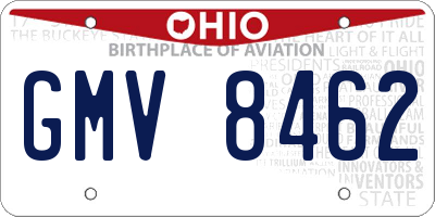 OH license plate GMV8462