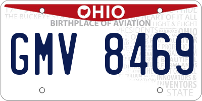 OH license plate GMV8469