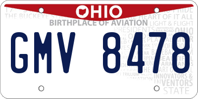 OH license plate GMV8478