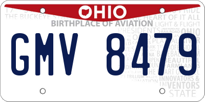 OH license plate GMV8479