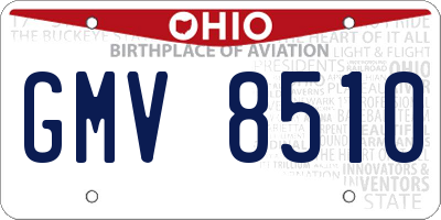 OH license plate GMV8510