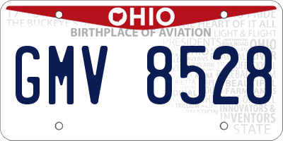 OH license plate GMV8528