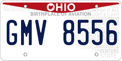 OH license plate GMV8556