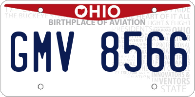 OH license plate GMV8566