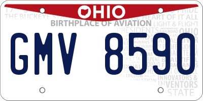OH license plate GMV8590