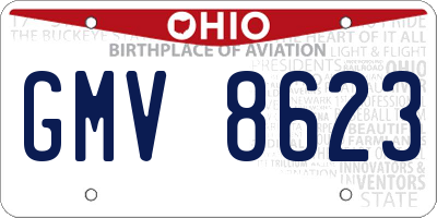 OH license plate GMV8623