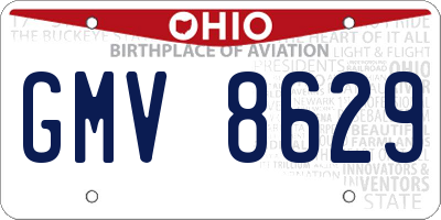 OH license plate GMV8629