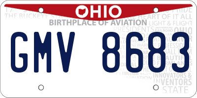 OH license plate GMV8683