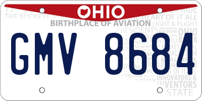 OH license plate GMV8684