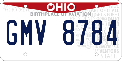 OH license plate GMV8784