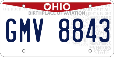 OH license plate GMV8843
