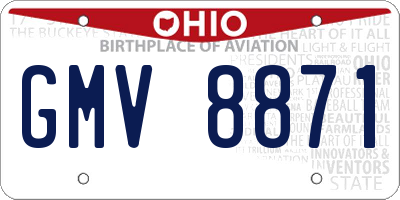 OH license plate GMV8871