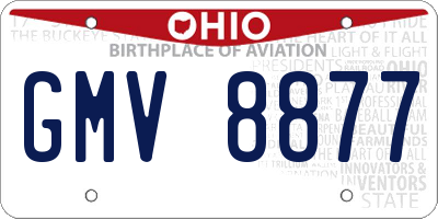 OH license plate GMV8877