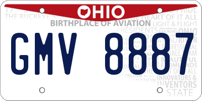 OH license plate GMV8887