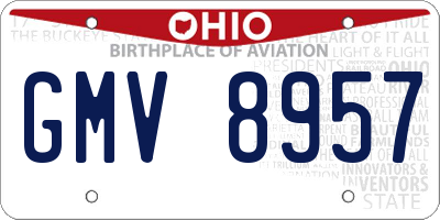 OH license plate GMV8957