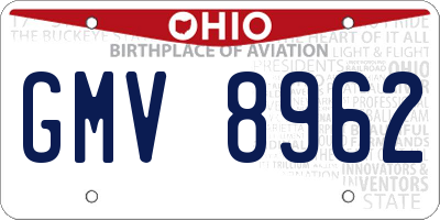 OH license plate GMV8962