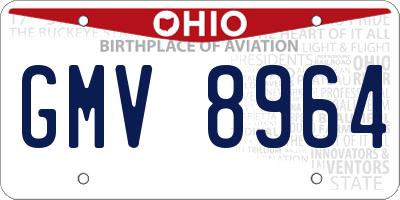 OH license plate GMV8964
