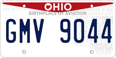 OH license plate GMV9044