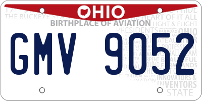 OH license plate GMV9052