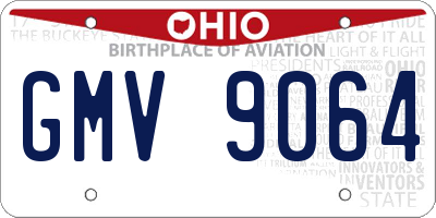 OH license plate GMV9064