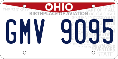OH license plate GMV9095